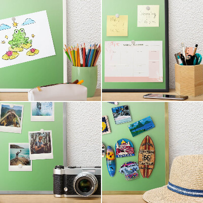 Magnetisch bord voor reismagneten met gouden lijst Groene harmonie