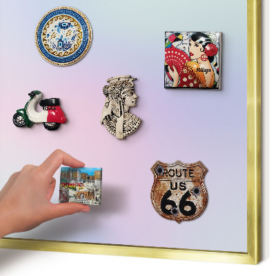 Metalen magneetbord met lijst in het goud Pastelkleurige overgang