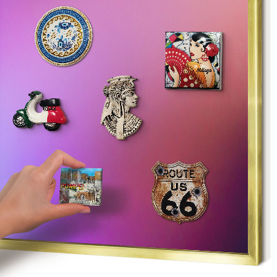 Magnetisch bord voor reismagneten met gouden lijst Kleuren van harmonie