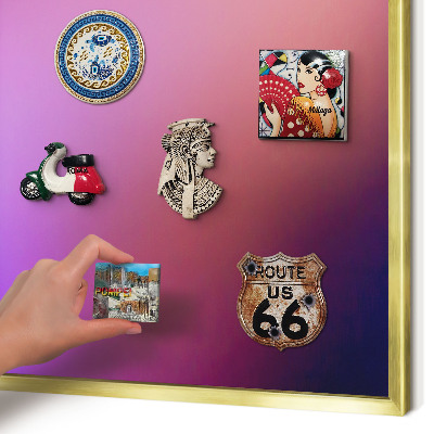 Magnetisch bord voor reismagneten met gouden lijst Kleuren van harmonie