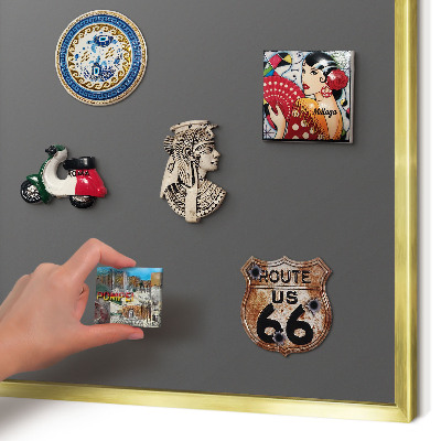 Metalen magneetbord met lijst in het goud Donkergrijs