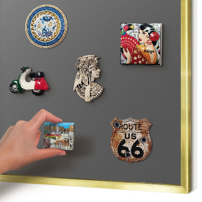 Metalen magneetbord met lijst in het goud Donkergrijs