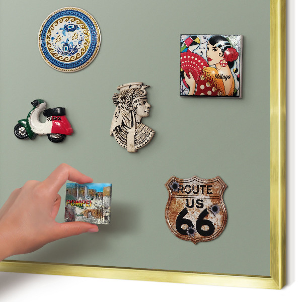 Metalen magneetbord met lijst in het goud Verstandig
