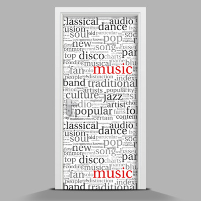 Zelfklevende deursticker Typografie