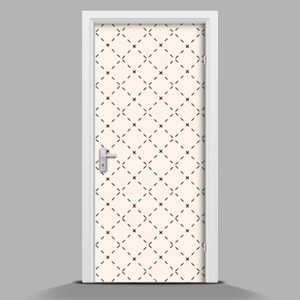 deursticker Gestippelde vierkanten