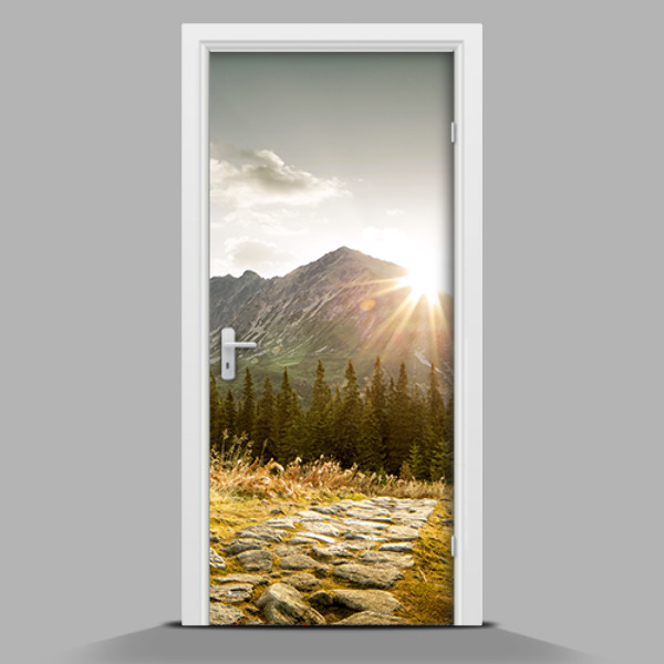 Deur sticker In de bergen