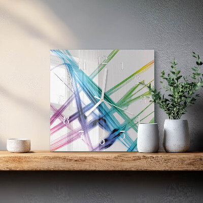 Vierkante glazen klok Abstractie