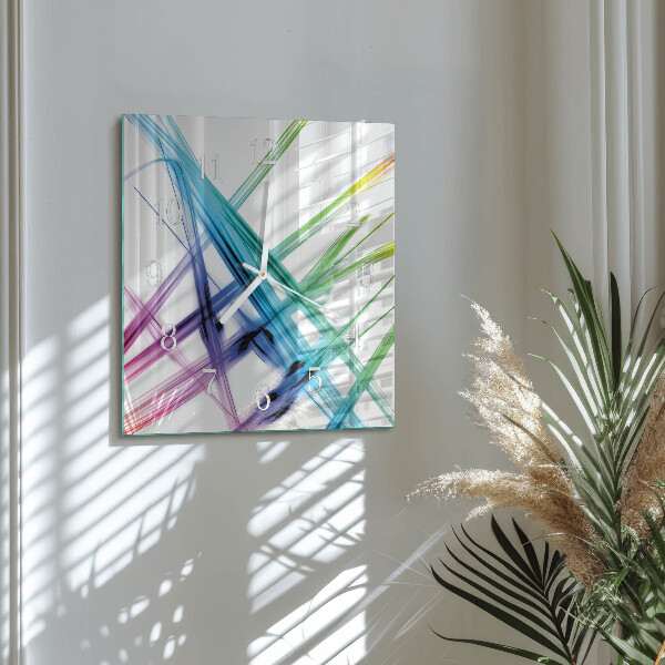 Vierkante glazen klok Abstractie