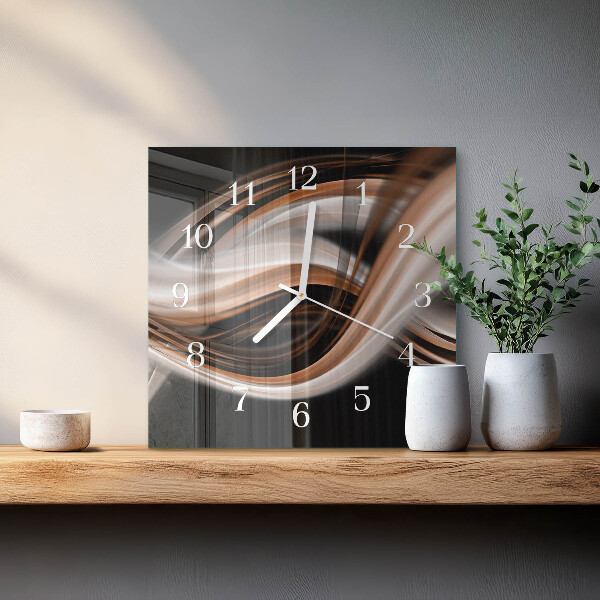 Vierkante glazen klok Abstracte kunst