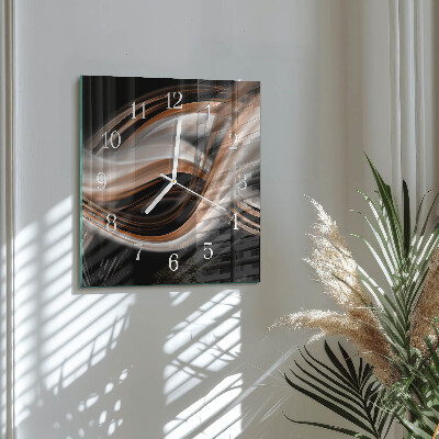 Vierkante glazen klok Abstracte kunst