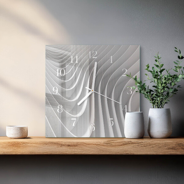 Vierkante glazen klok Abstractie