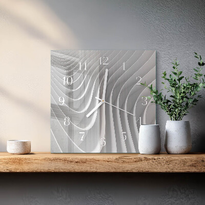 Vierkante glazen klok Abstractie