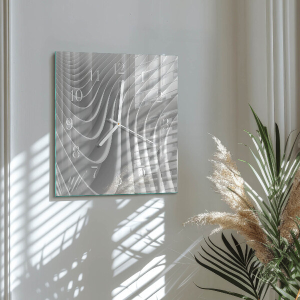 Vierkante glazen klok Abstractie