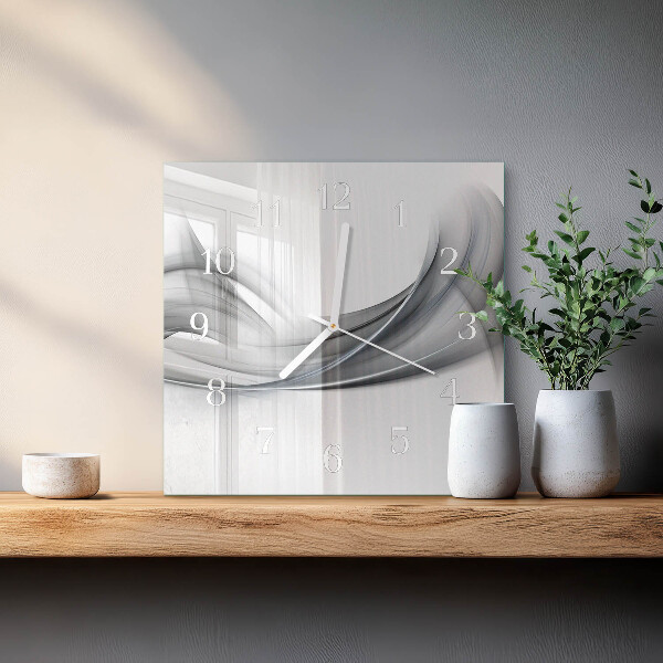 Vierkante glazen klok Abstractie