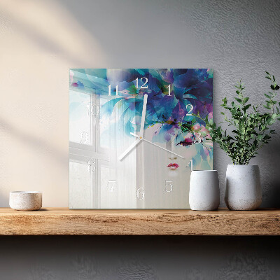 Vierkante glazen klok Abstractie