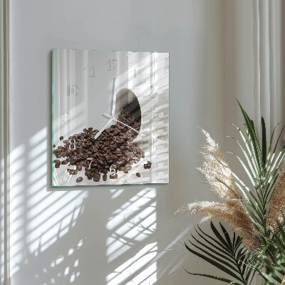 Vierkante glazen klok Kopje koffie