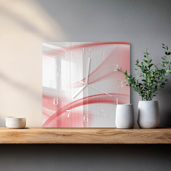 Vierkante glazen klok Abstracte kunst