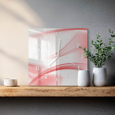 Vierkante glazen klok Abstracte kunst