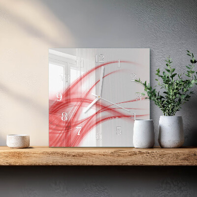 Vierkante glazen klok Abstracte kunst
