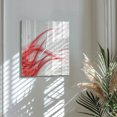 Vierkante glazen klok Abstracte kunst
