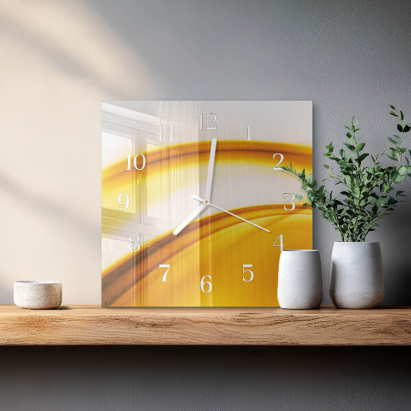 Vierkante glazen klok Abstracte kunst