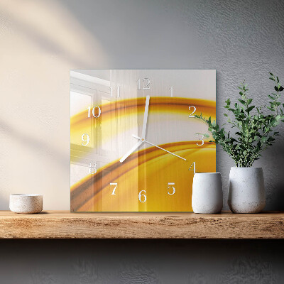 Vierkante glazen klok Abstracte kunst