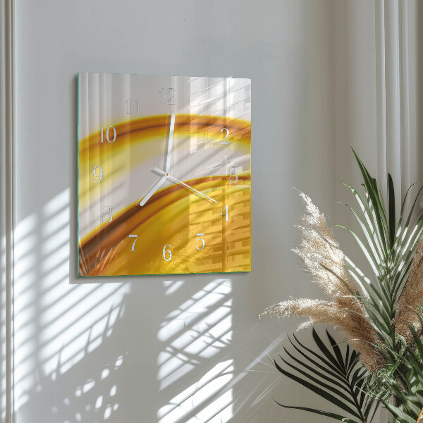 Vierkante glazen klok Abstracte kunst