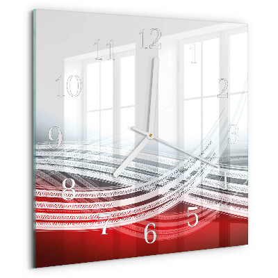 Vierkante glazen klok Abstractie