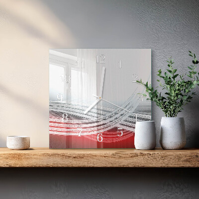 Vierkante glazen klok Abstractie