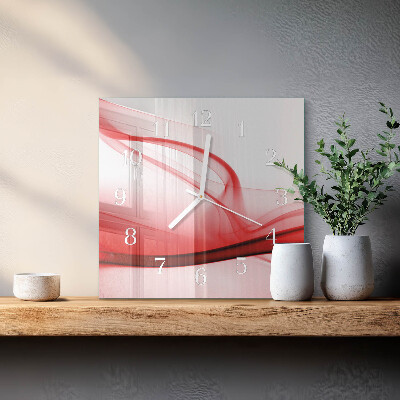 Vierkante glazen klok Abstracte lijnen