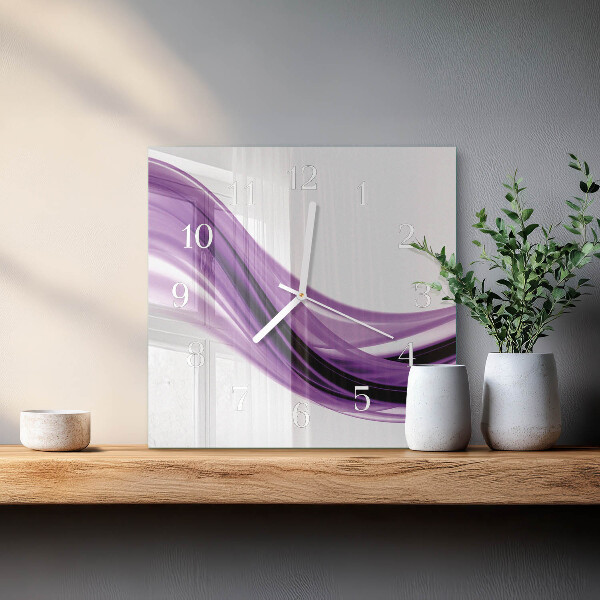 Vierkante glazen klok Abstracte kunst
