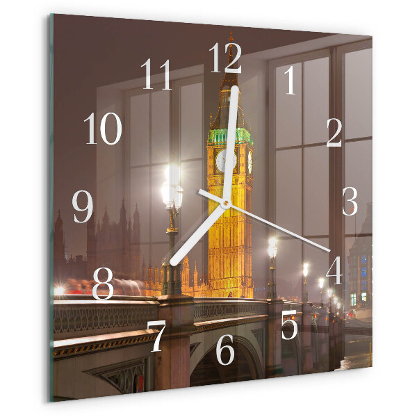 Vierkante glazen klok Big Ben