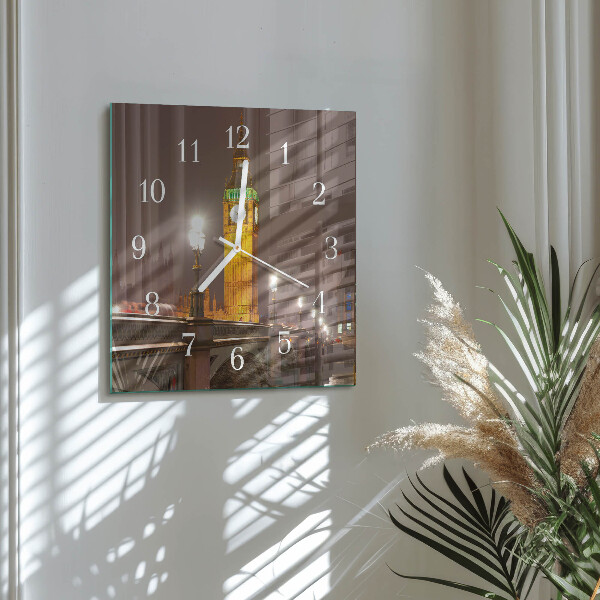 Vierkante glazen klok Big Ben