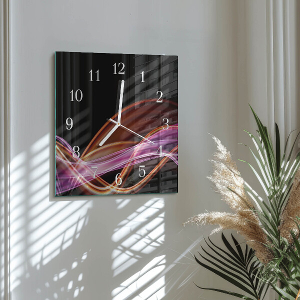 Vierkante glazen klok Abstracte kunst