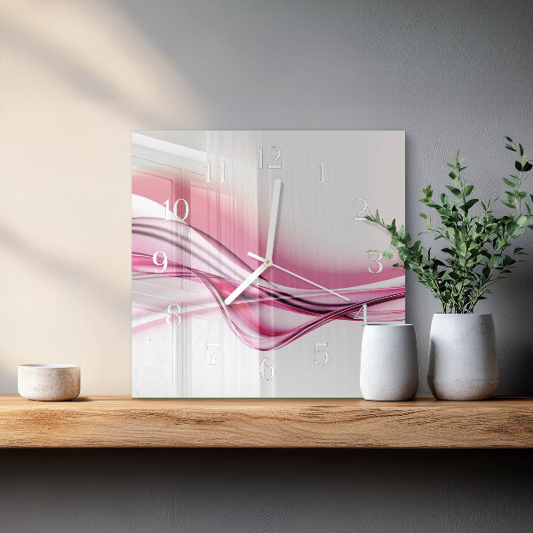 Vierkante glazen klok Abstracte kunst