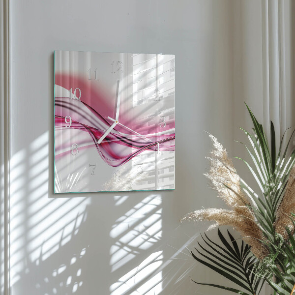 Vierkante glazen klok Abstracte kunst