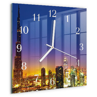 Vierkante glazen klok Horizon Dubai
