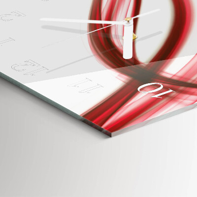 Vierkante glazen klok Abstracte lijnen