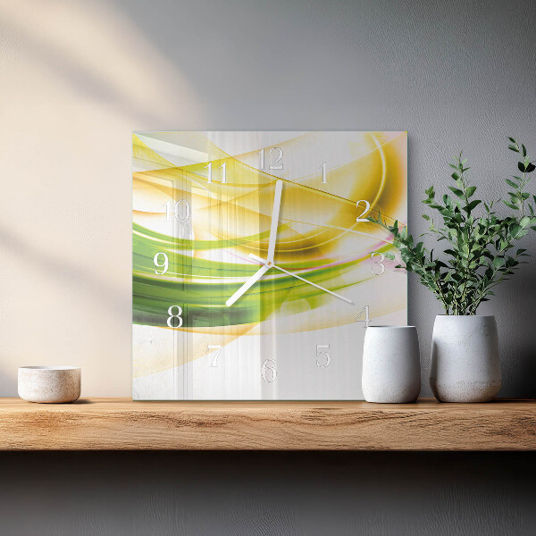 Vierkante glazen klok Abstractie