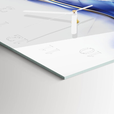 Vierkante glazen klok Abstracte lijnen