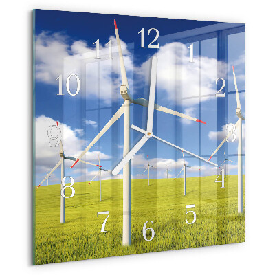 Vierkante glazen klok Windpark