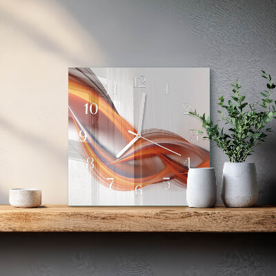 Vierkante glazen klok Abstracte rook