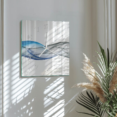 Vierkante glazen klok Abstracte rook