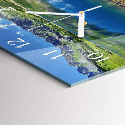 Vierkante glazen klok Bergmeer