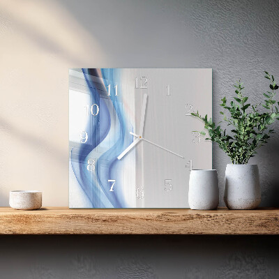 Vierkante glazen klok Abstracte rook