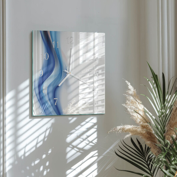 Vierkante glazen klok Abstracte rook
