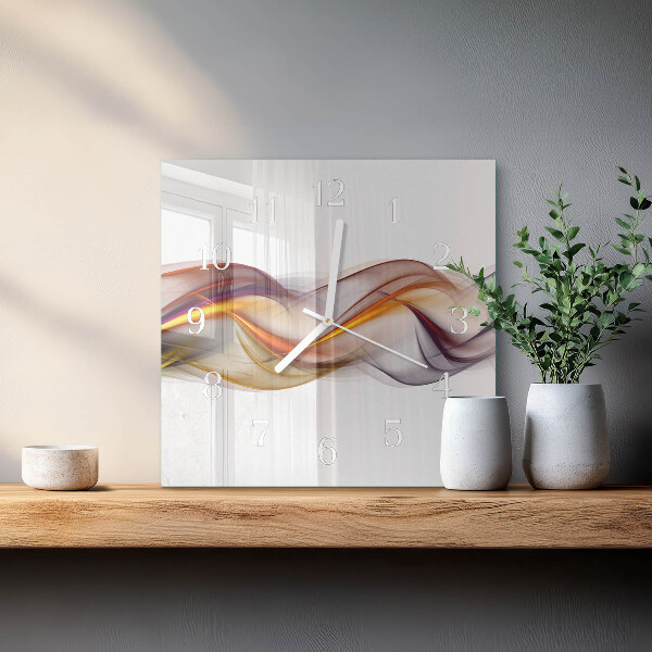 Vierkante glazen klok Abstractie