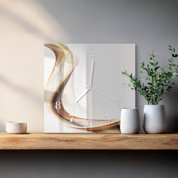 Vierkante glazen klok Abstractie