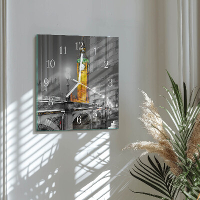Vierkante glazen klok Big Ben