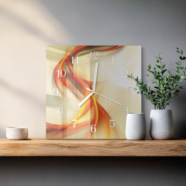 Vierkante glazen klok Abstractie